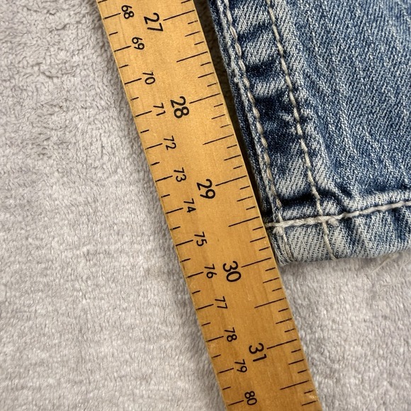 Silver Jeans Mens 34x32 Blue Denim Eddie Straight Y2K Faded Thick Stitch - Picture 16 of 16